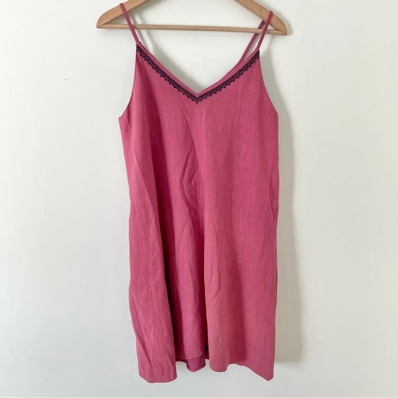 Anthropologie Mo:Vint Linen Blend Slip Dress - Picture 2 of 6